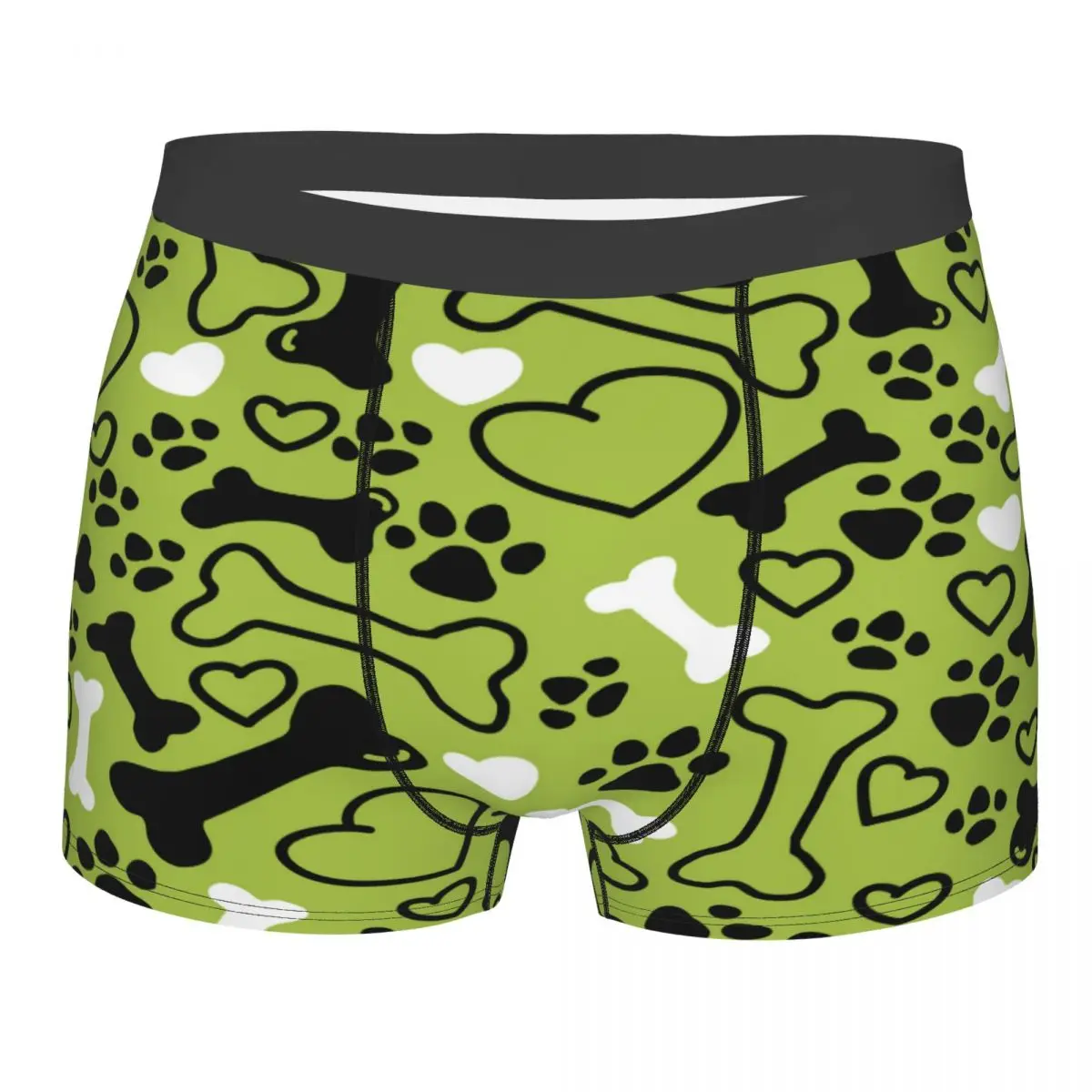 Мужские трусы мужское нижнее белье боксеры с милыми собаками лапами сердечками и