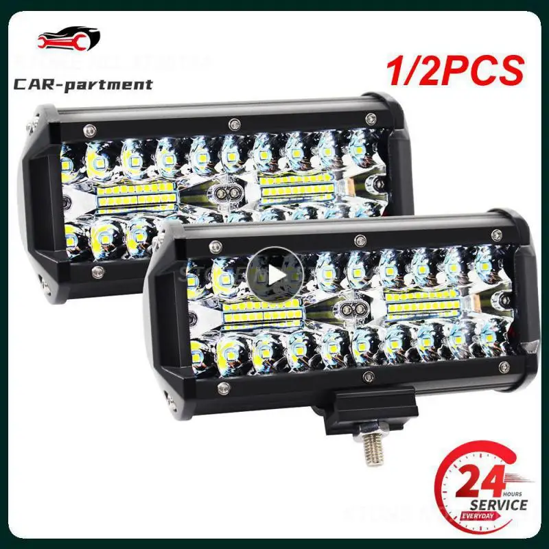 

1/2 шт. 7-дюймовый 120 Вт комбинированный внедорожник со светодиодными фонариками, точечный прожектор для работы, вождения внедорожника, лодки, автомобиля, трактора, грузовика, кроссовера 4x4 ATV 12 В