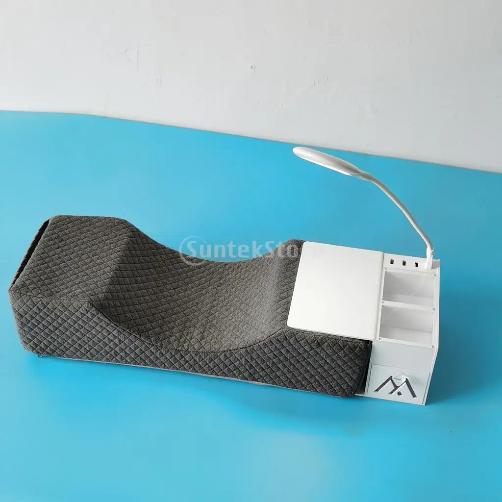 

Eyelash Extension Pillow with Shelf Light Integrated for Salon Comfortable