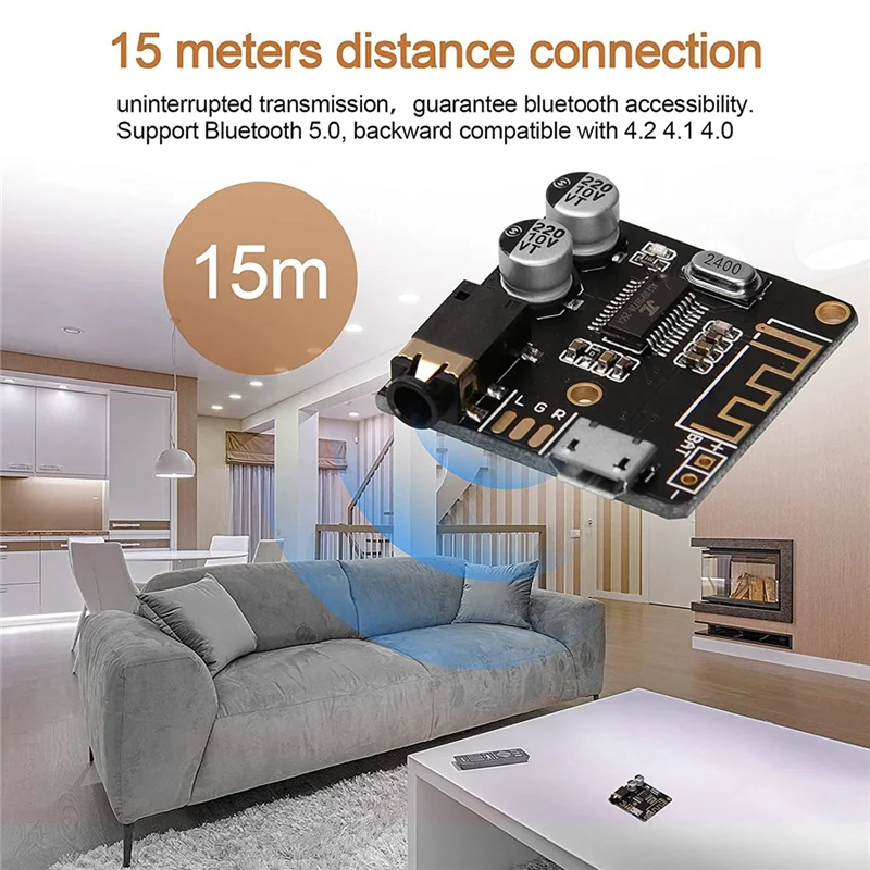 Аудиоприемник BT5.0 + комплект аудиокабелей один-два MP3 Bluetooth-декодер без потерь