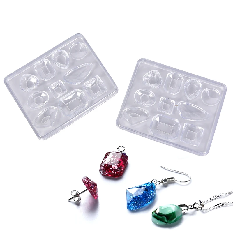 

1pc Multi Styles Silicone Geometric UV Mold Jewelry Mold Resin Molds DIY Jewelry Making Epoxy Pendant Tool