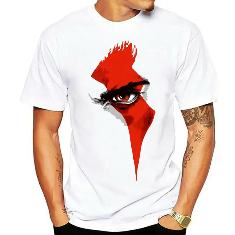 

9059D VideoGame God of War Kratos T-Shirt Mens Round Neck Cotton Fashion Cool Tops Cotton T Shirts