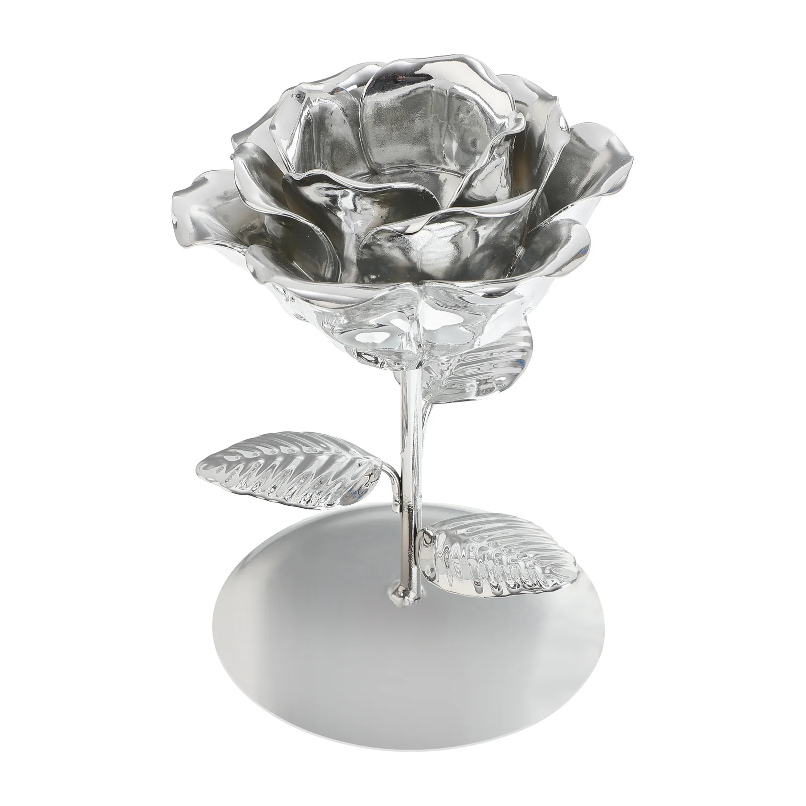 

1PC Fashion Electroplated Flower Candlestick Nordic Style Flower Candlestick