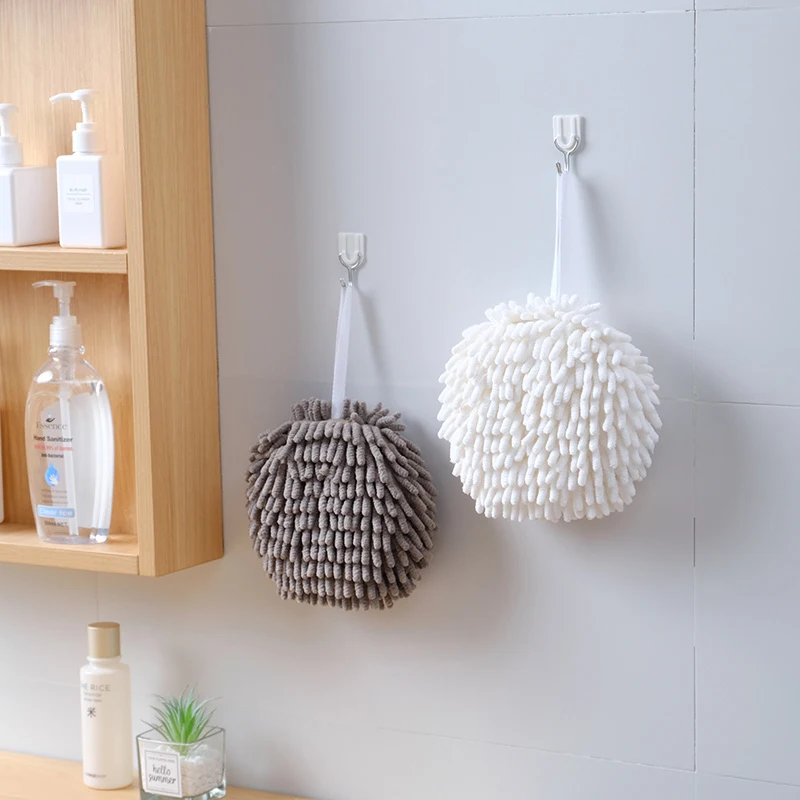 

Hand Towel Kitchen Towels Bathroom Soft Plush Chenille Quick-Drying Towel