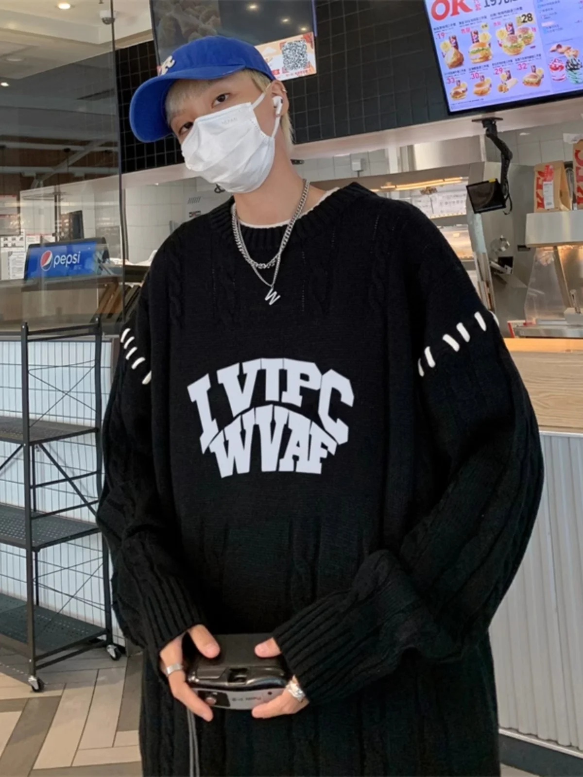 Очень большой американский винтажный свитер весом 50 00 кг мужской осенне-зимний