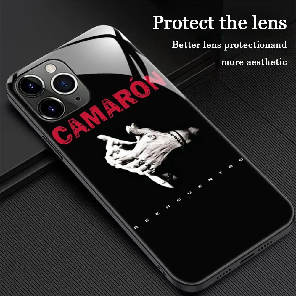 Фото Чехол для телефона Singer C-Camaron D-DelaIslas для iPhone 17 16 15 14 13 12 11 X XR XS 8 Plus Mini Pro Max, стеклянный магнитный чехол №4
