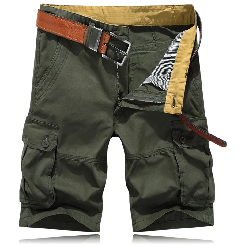 

Man Cargo Shorts with Pockets Belt Waist