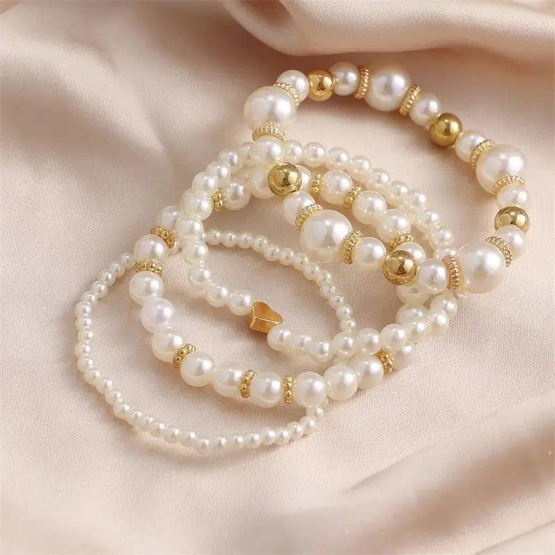 

Женский браслет Love Pearl, комплект из 4 предметов, ювелирные аксессуары