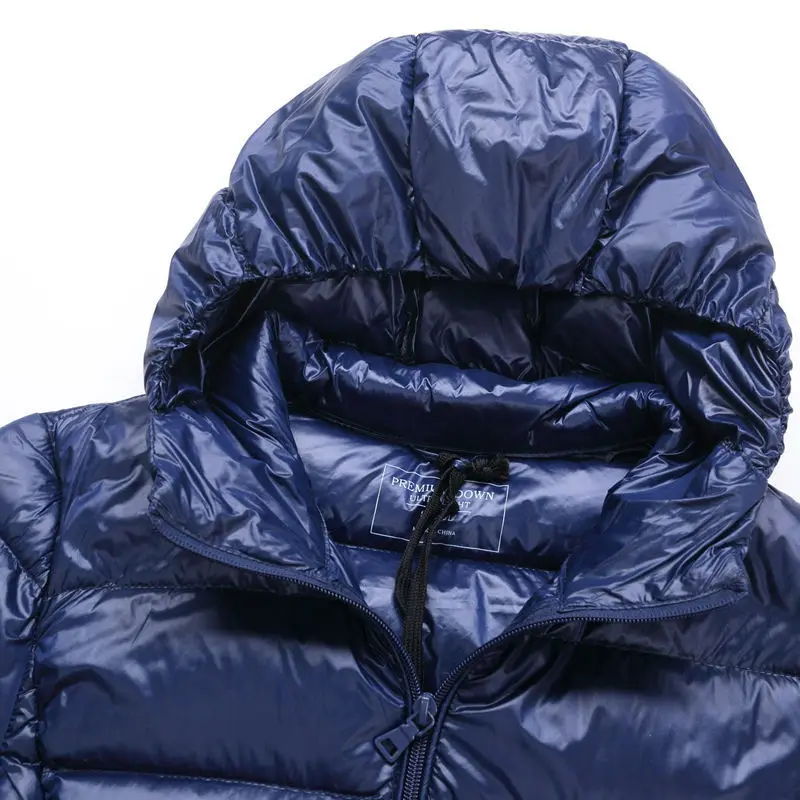 Winter Coats New 90% White Duck Down Jacket Women Thick Warm Hooded Long Korean Fashion Slim Parkas Female Clothing Blue Tops