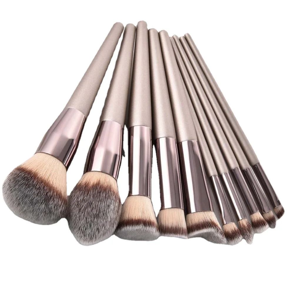 

Luxury Champagne Makeup Brushes Set For Foundation Powder Blush Eyeshadow Concealer Lip Eye Make Up Brush Cosmetics Beauty Tools