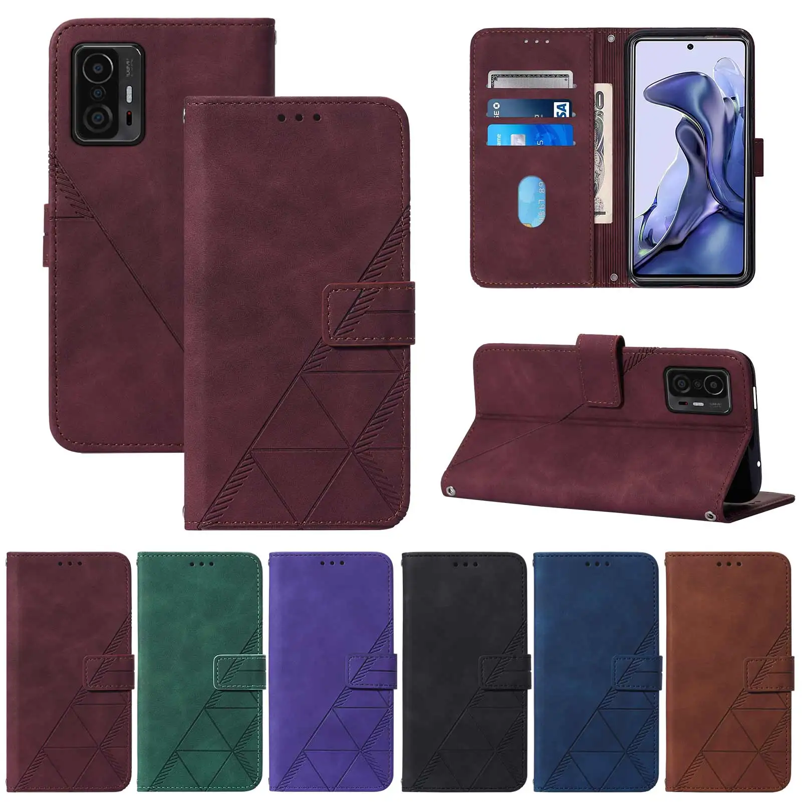 

Luxury Wallet Phone Bags for Xiaomi Mi 11T 11 10 Lite 11X Poco X3 NFC M3 M4 Pro M2 C3 Case Flip Leather Shockproof Stand Cover