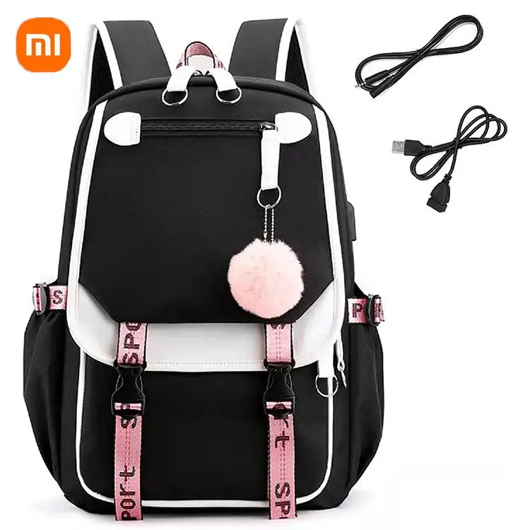 

Xiaomi Adolescent Girls Backpack Backpack Bag Portable USB Charging For Middle School Students And Headphone Jack 35 L