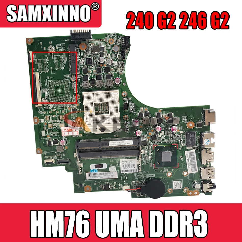 

Akemy For HP 15-D 240 G2 246 G2 Laptop Motherboard HM76 UMA DDR3 763541-601 763541-001 MAIN BOARD