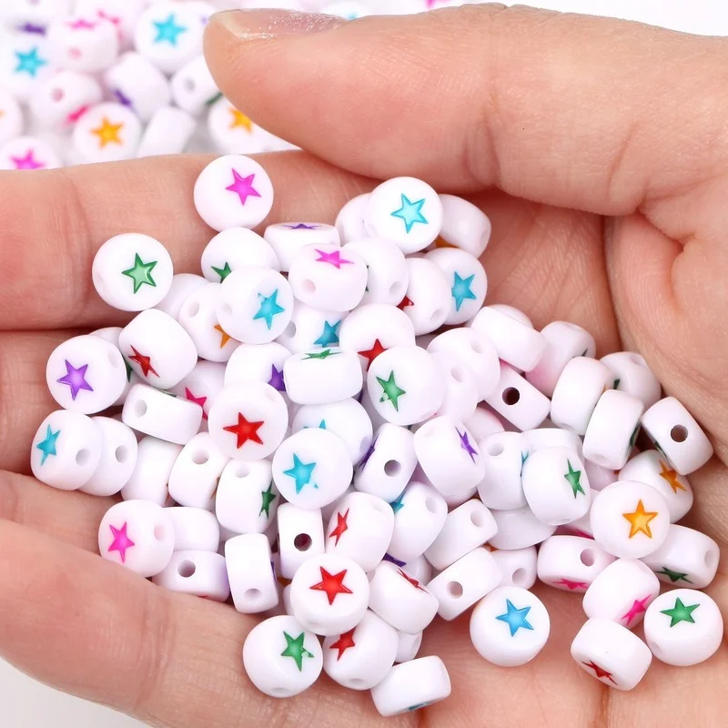 

100pcs 4*7mm Mixed Letter Beads Round Letter Beads Luminous Beads Acrylic Beads DIY Jewelry Making Bracelet Necklace Accessories