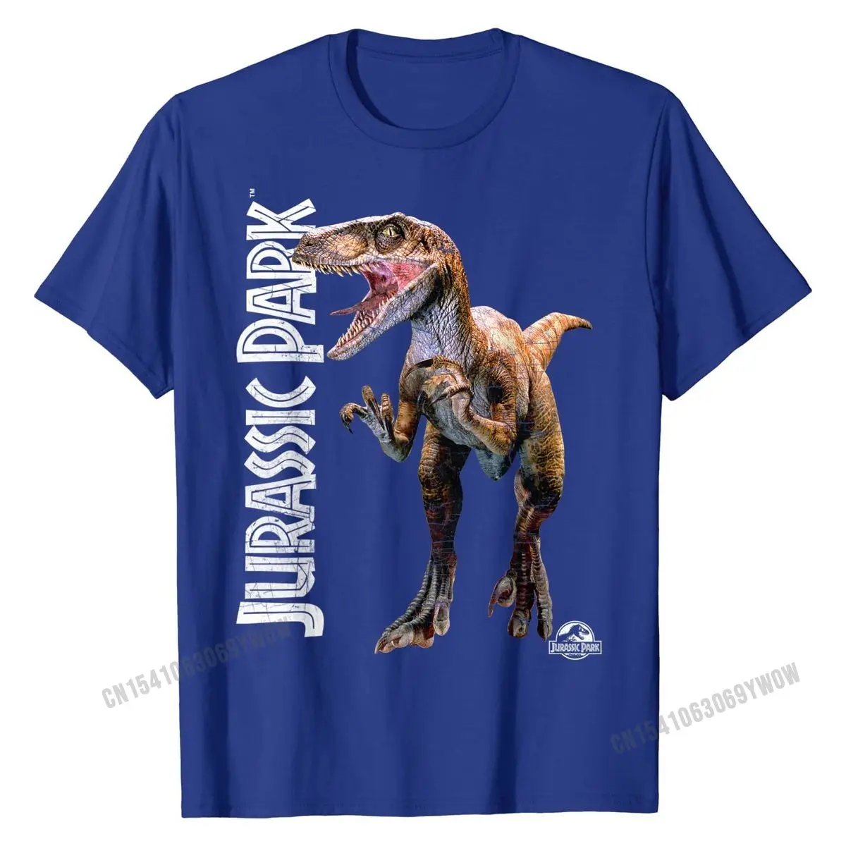 

Мужская хлопковая футболка с принтом «Jurassic Park Velociraptor»