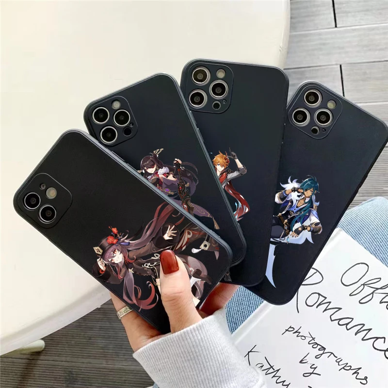 

Genshin Impact Project Game Phone Case For iPhone 11 13 12 Pro Max 12 13 Mini X XS XR MAX SE 6 7 8 Plus Back Liquid Silicon