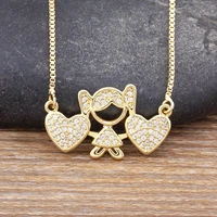 nidin high quality heart shaped girl crystal pendant necklace zircon simple temperament womens jewelry birthday party gifts