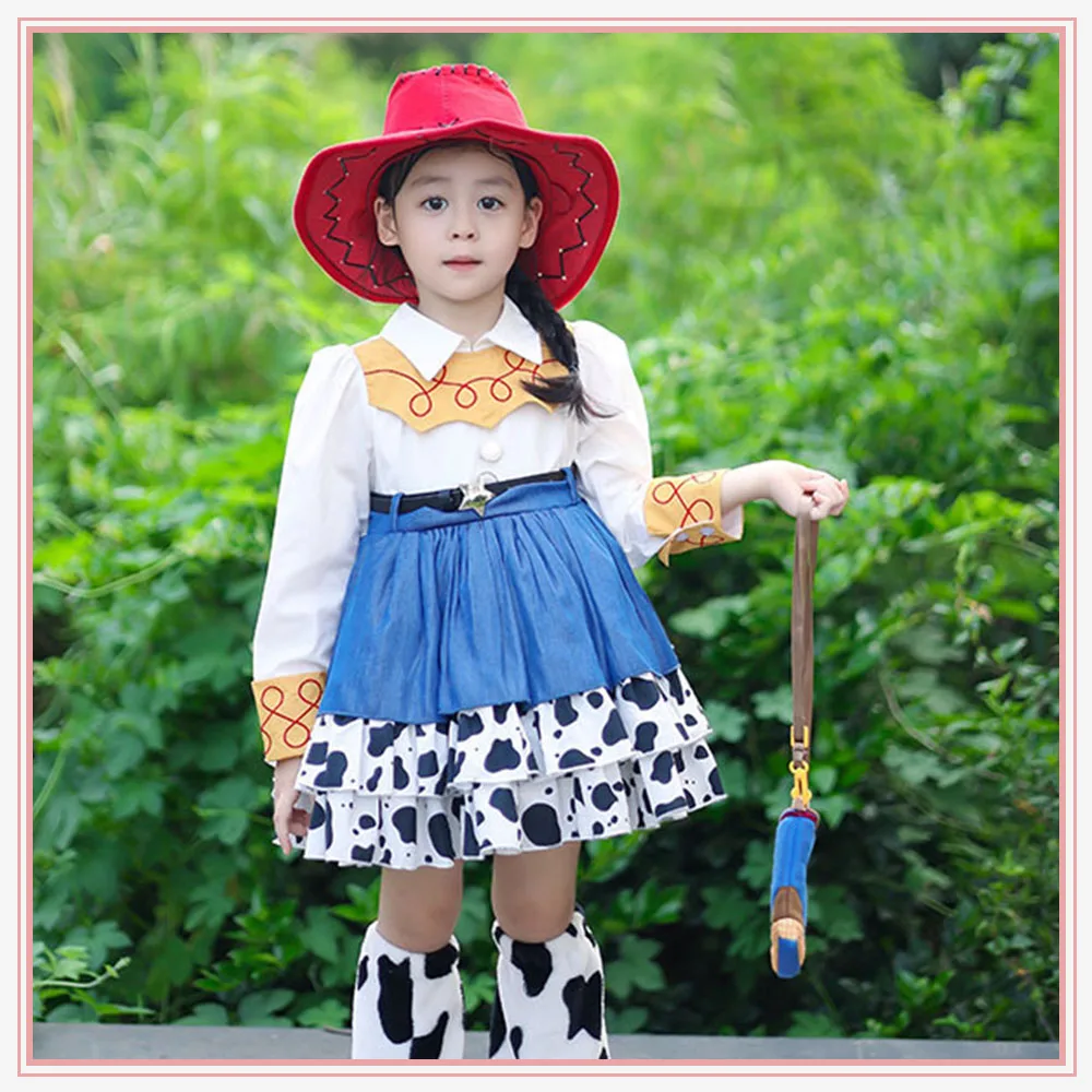 

Disney Girls Buzz Lightyear Dress Woody Cartoon Cow Frocks Toy Story Halloween Clothes Party Vestidos Cosplay Kids Costume