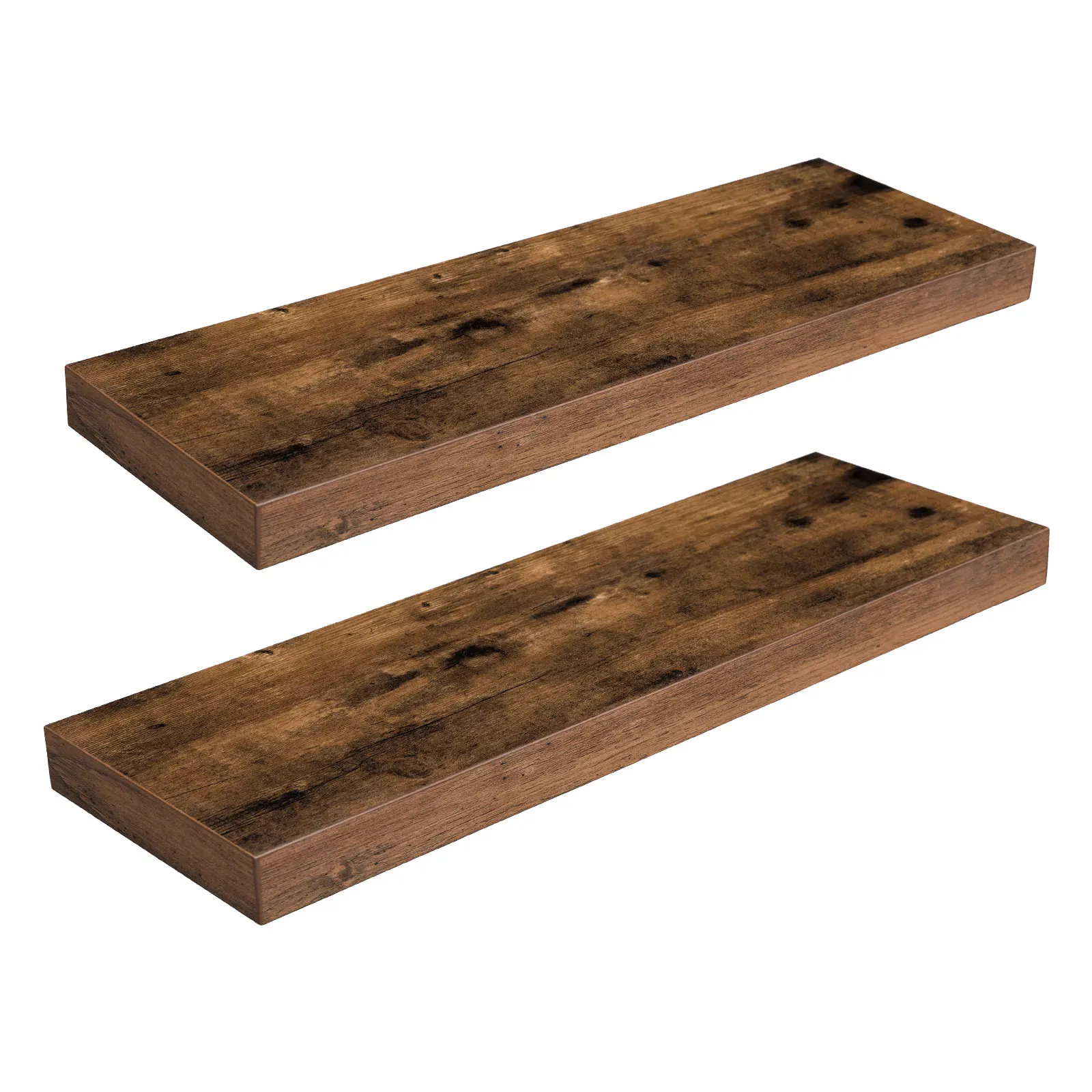 

HOOBRO Wall Shelf Floating Shelves Set of 2 Sturdy Wall Shelves Hanging Shelves With Invisible Brackets For Bedroom Kitchen