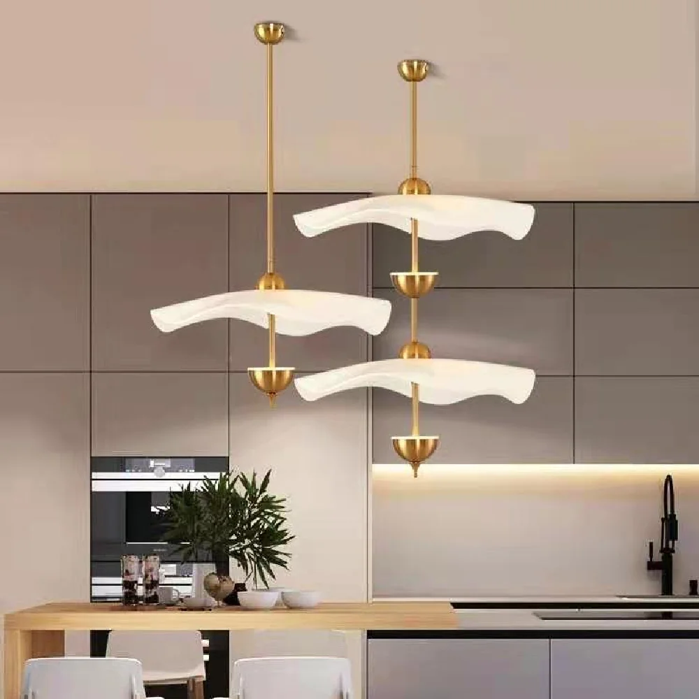 

Lotus Leaf Creative LED Pendant Light Modern Nordic Kitchen Island Hanging Lamp Dining Room Bedroom Bar Coffee Simple Luminaires
