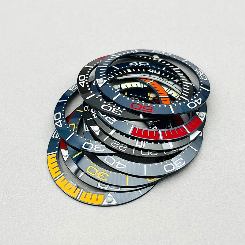 Fashion 38mm Ceramic Sloped Bezel Insert Ring Inner Diameter 30.5mm Fits Seamaster Seiko Men's Watch Replacement Repair Parts