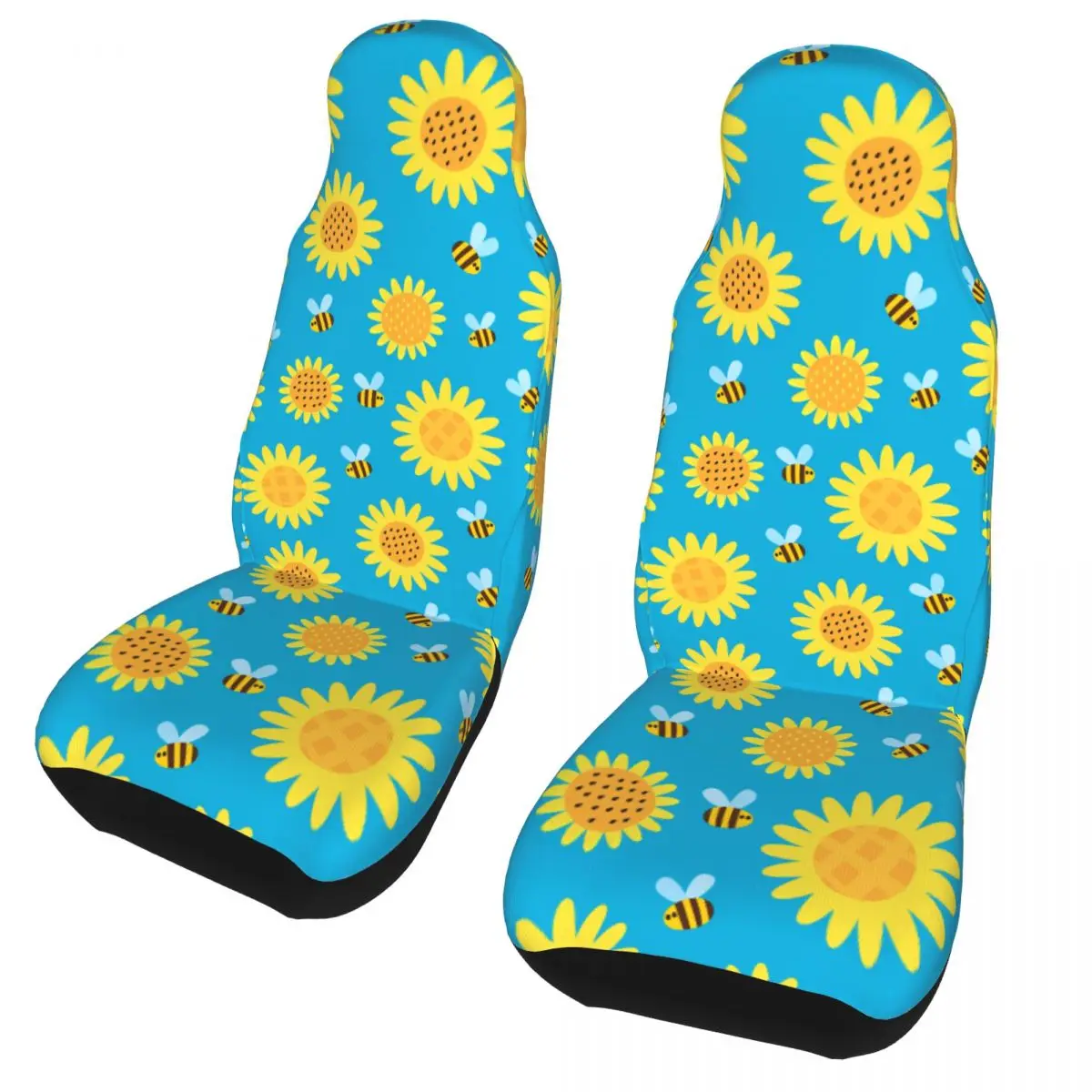 

Чехол для автомобильного сиденья, с Пчелкой, насекомым, подсолнухом, подходит для всех видов моделей, рыбалка из волокна