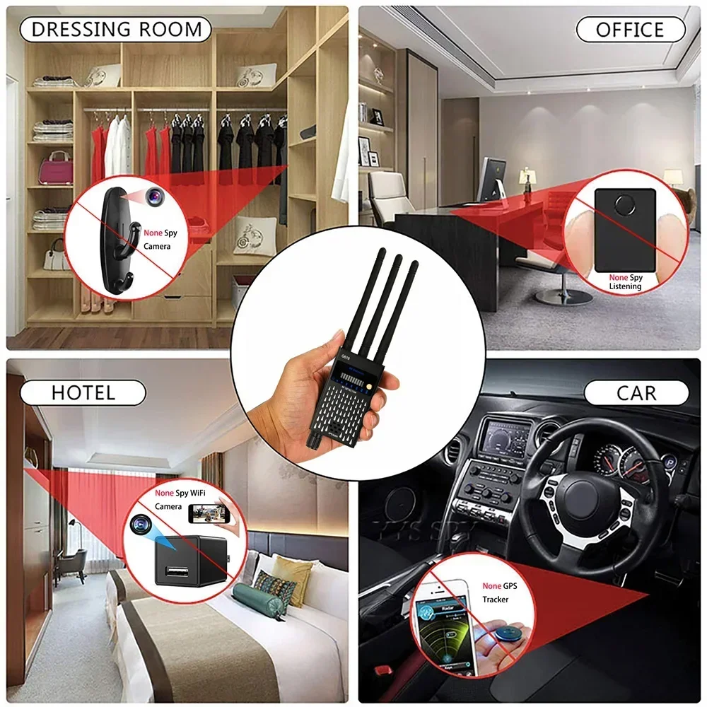 Антишпионский детектор для защиты от подслушивания Wi-Fi GSM 2G 3G 4G 5G