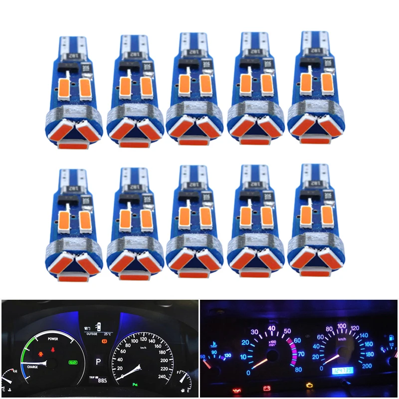 Светодиодные лампы T5 10 шт. для приборной панели автомобиля Renault Koleos Teddy Scenic Megane