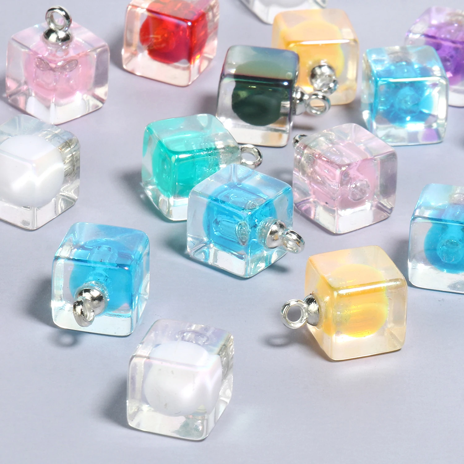 

10pcs 18x12mm Acrylic Charms Square Shape Charms Pendant for Jewelry Making Handmade Diy Keychain Bracelets Necklace Accessories