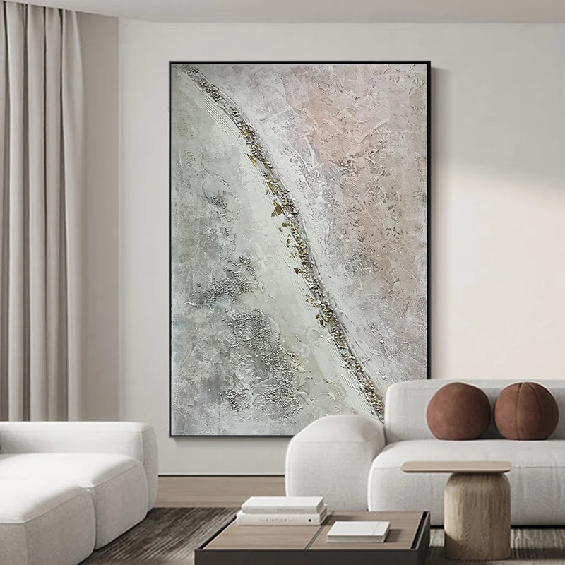 

Абстрактная картина маслом ручной работы, современная настенная роспись в скандинавском стиле, фоновая картина для гостиной, домашний деко...