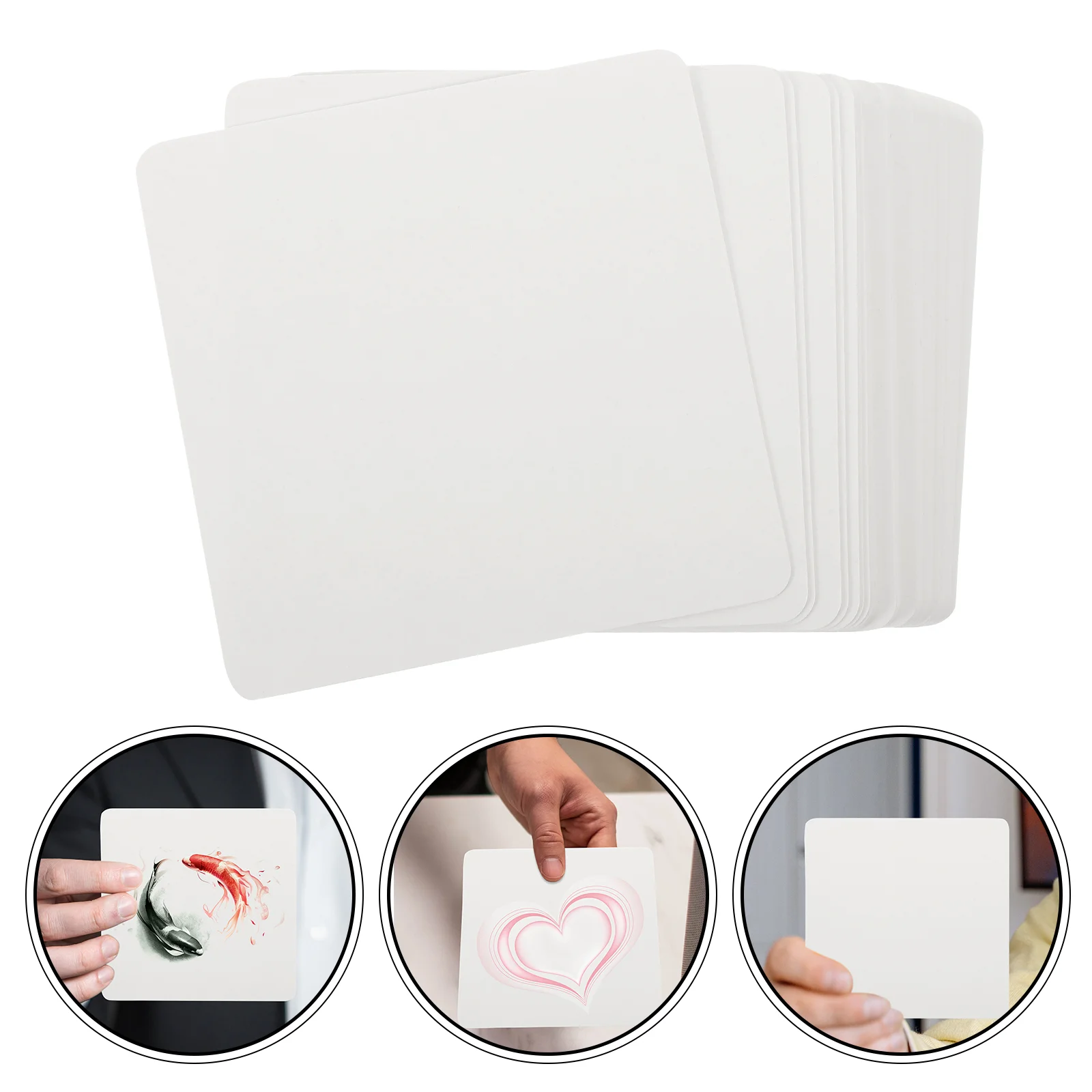 

160Pcs Blank Cards Dry Erase Cards Blank Writing Cards Reusable Blank DIY Cards Flash Cards