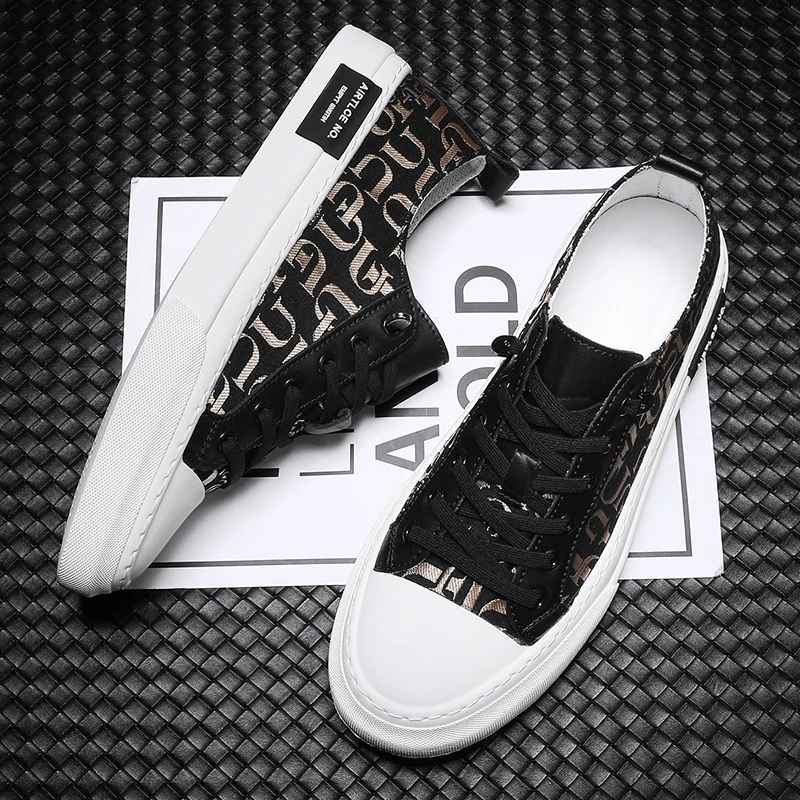 Мужские туфли оригинальные в британском стиле белые черные повседневная обувь