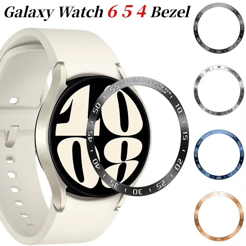 Фото Металлический безель для Samsung Galaxy Watch 6/5/4 40 мм 44 мм Рамка Time/Speed Scale Защитное кольцо Watch 6 Classic 47 мм 43 мм 46 мм 42 мм №1