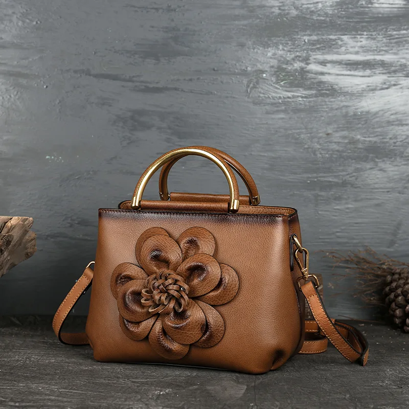 New Style Women's Bag Leather Retro lady's Handbag Shoulder Slant