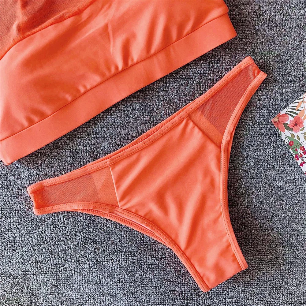 Сетчатый купальник-танкини бикини купальник женский бразильский купальный