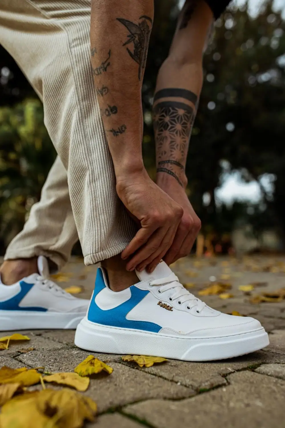 

Knack Men's Shoes White and Blue Non Leather Laces Mixed Color For Autumn Season Casual High Quality Wedding All Purpose Breathable Sneakers Lightweight Aqua Hot Sale Trendy Mesh Male Footwear Formal Sport Air R10