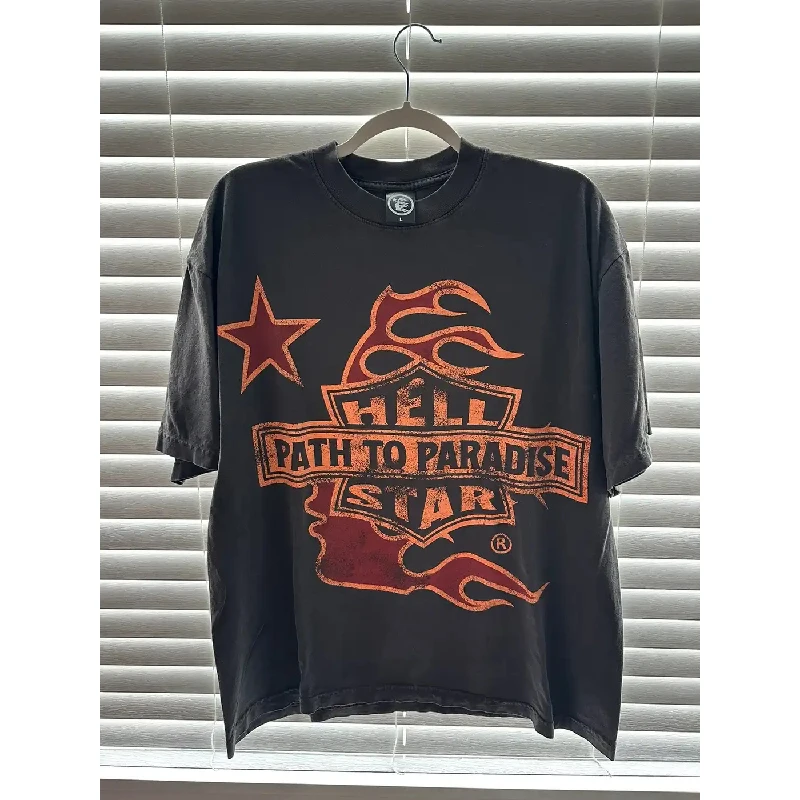 

New Style Washed Ash Hellstar Studios T Shirt Men Women 1:1 Top Tees Oversized Short Sleeve T-shirt