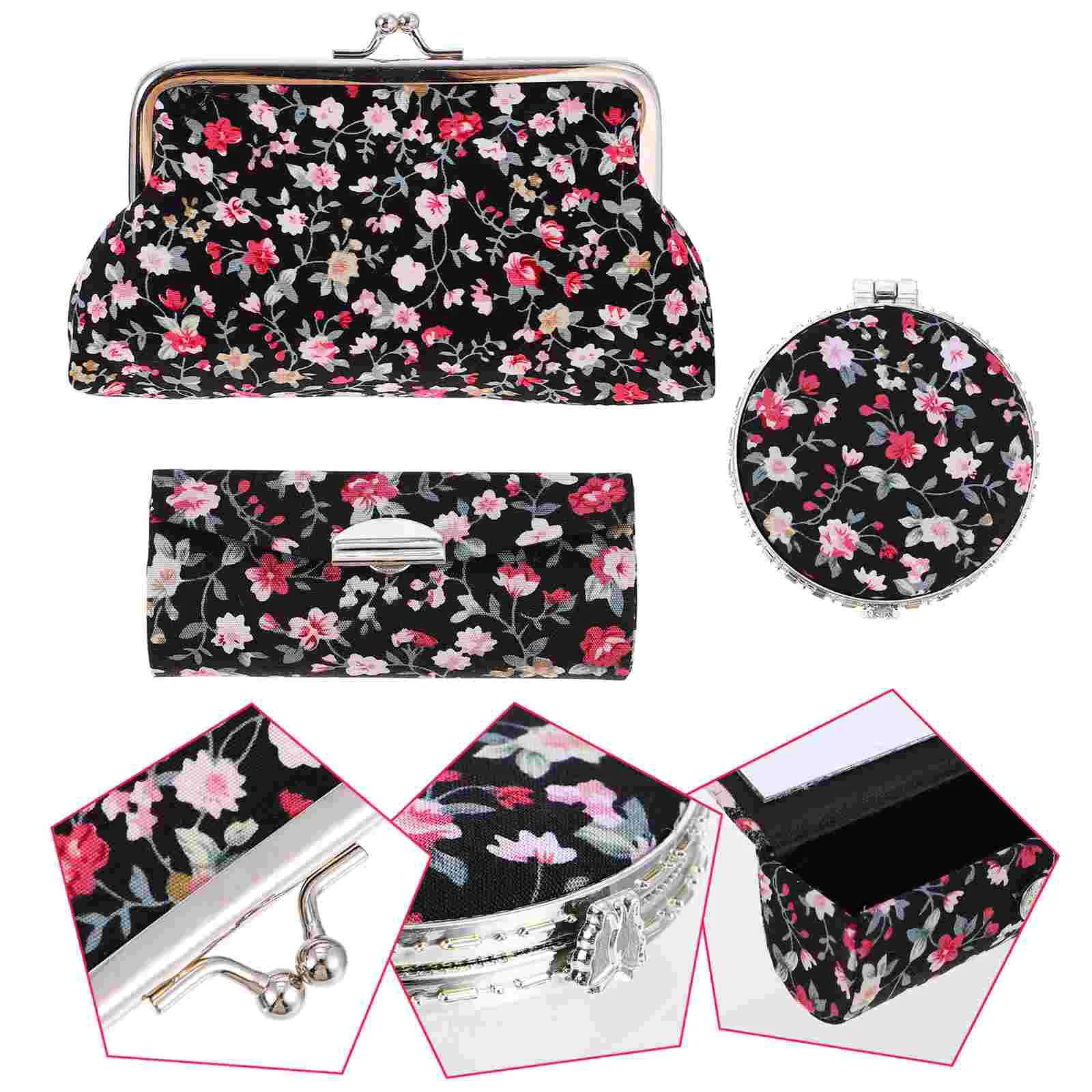 

Three-piece Bag Coin Makeup Lady Change Purse Multi Color Purses Women