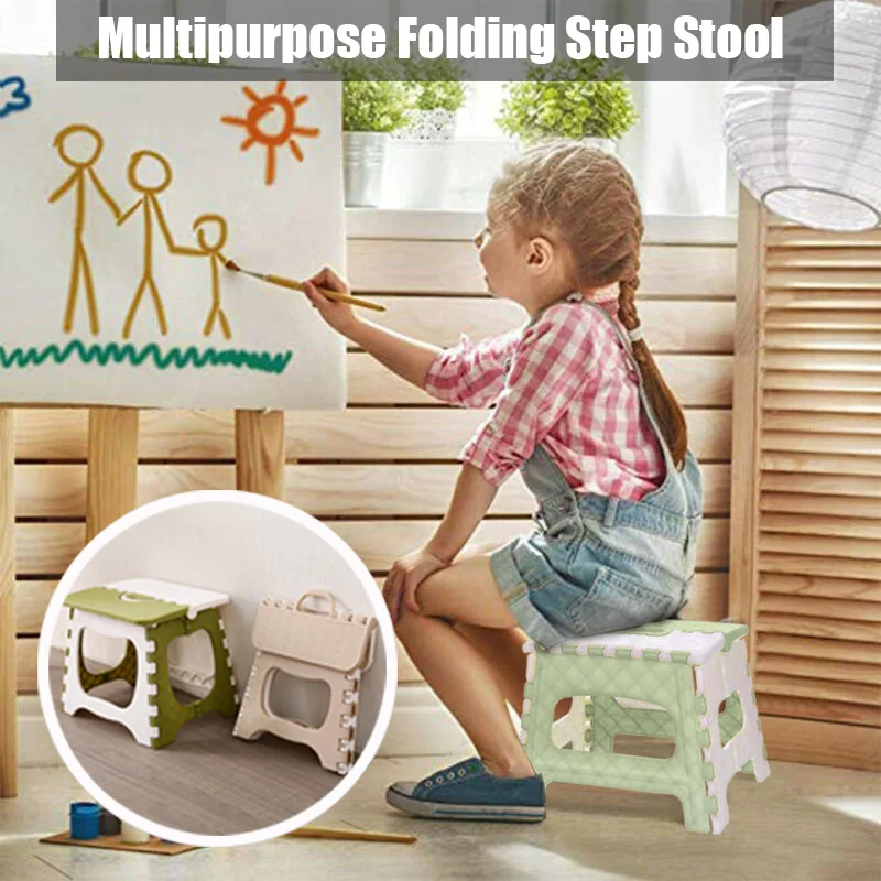 

New Plastic Multipurpose Folding Step Stool Home Train Outdoor Foldable Storage Convenient Children's Stools Foldable Furniture