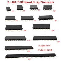 510pcs 2 54mm pitch single row female 240pin pcb socket board pin header connector strip pinheader terminal for arduino