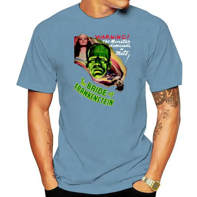 Футболка (черная) стиль ALL The Bride of Frankenstein V51 Размеры плаката S-5XL |