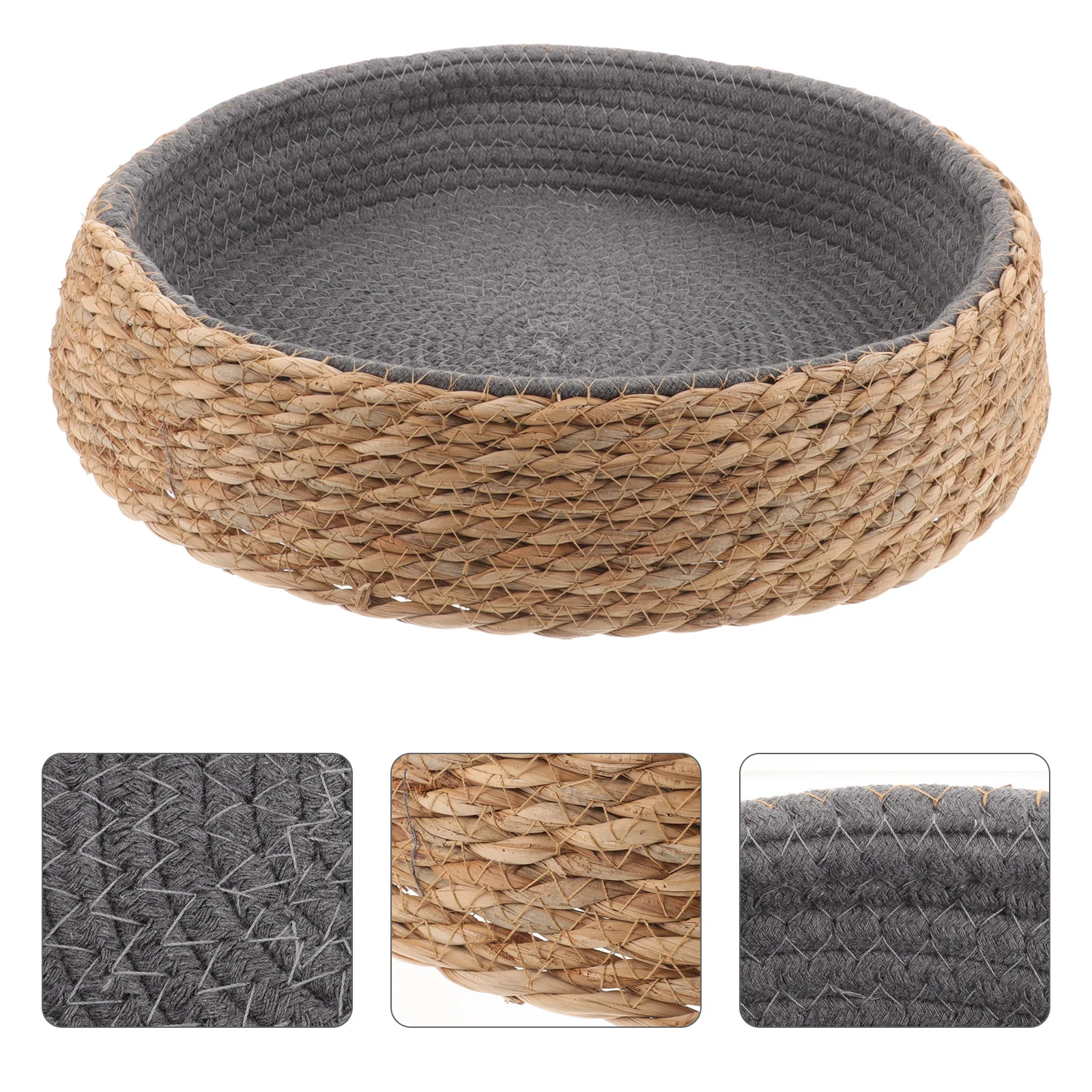 

Cat Supplies Woven Pet Nest Sleeping Supply Bed Cushion House Modern Style Dog Cooling Round