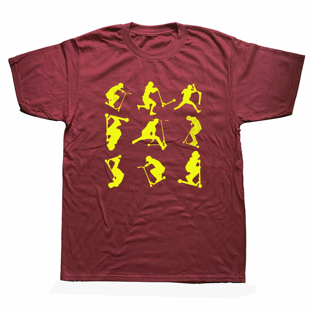 

Футболка мужская хлопковая с коротким рукавом, забавная уличная одежда с рисунком трюков, трюков, скутеров, летняя стильная одежда