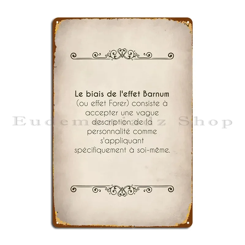 Effet Barnum металлическая табличка плакат печать настенная пещера живопись создать
