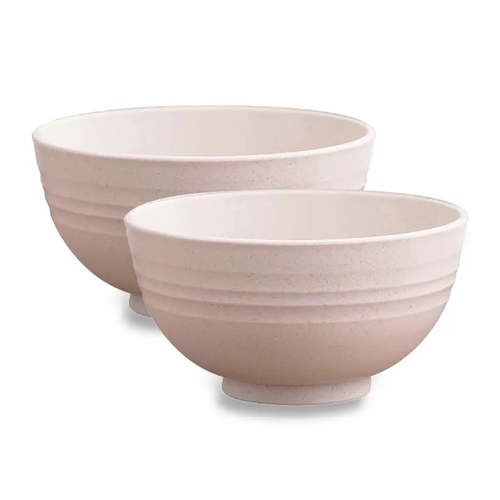 New 1pcs Wheat Straw Rice Bowl Microwave And Dishwasher Safe Kitchen Bowls For Oatmeal Ramen Dessert Reusable Cereal Bowls