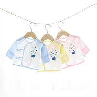 0 6 months newborn half back clothes summer baby long sleeved top thin section newborn baby pajamas