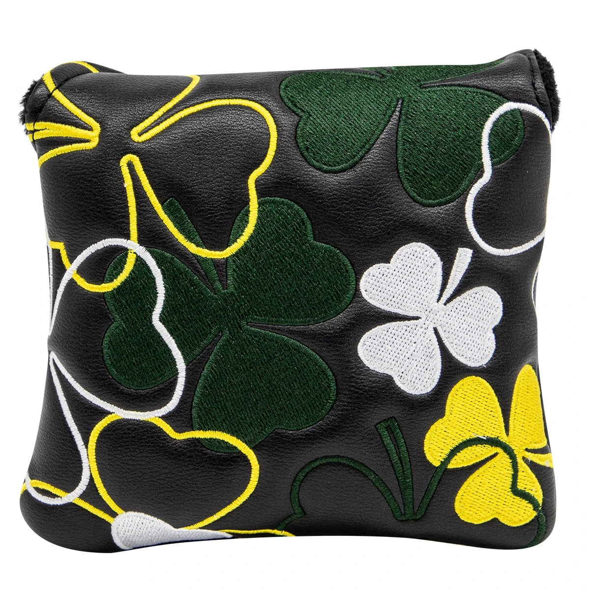 

Golf Mallet Putter Cover Golf Club Head Cover for Putter Premium PU Leather Clover Design Magnetic Closure