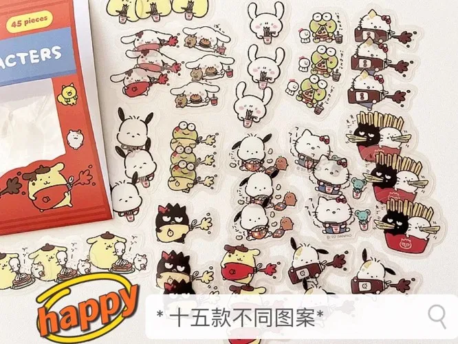 Декоративные наклейки Sanrio Melody Kuromi 45 шт |