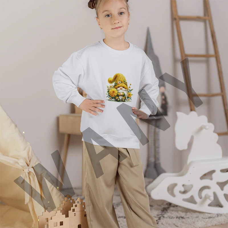 Акварель летняя Marigold Elf dtf переводит готовый к нажатию Термоперенос на детскую