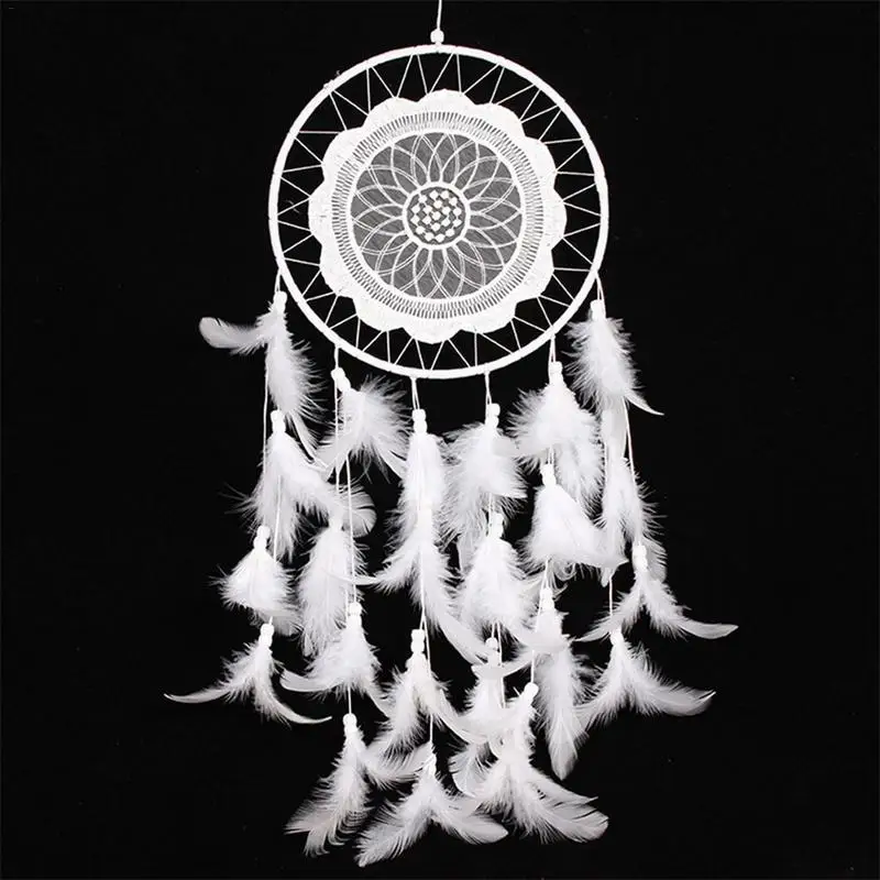 

Dream Catcher White Feathers Handmade Dreamcatcher Wall Hanging Decor Ornaments Birthday Graduation Gift